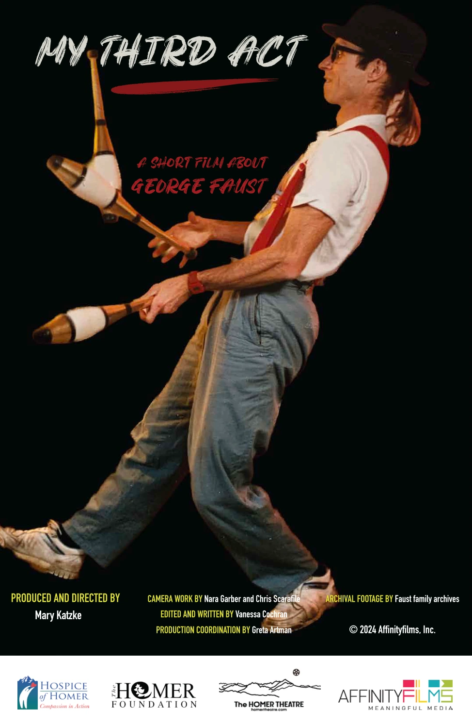 Film poster: My Third Act, A Short Film about George Faust.